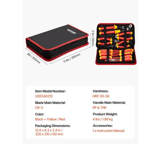 Izoliuotų atsuktuvų rinkinys elektrikai6