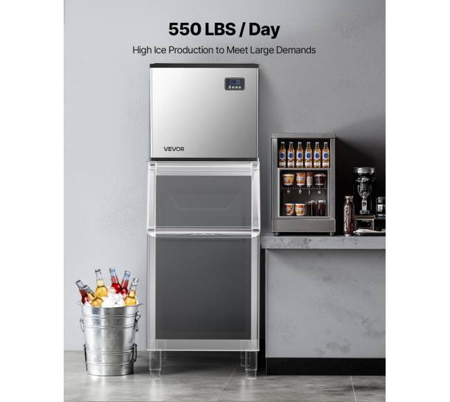 Komercinis ledo aparatas - 249,5 kg per dieną2