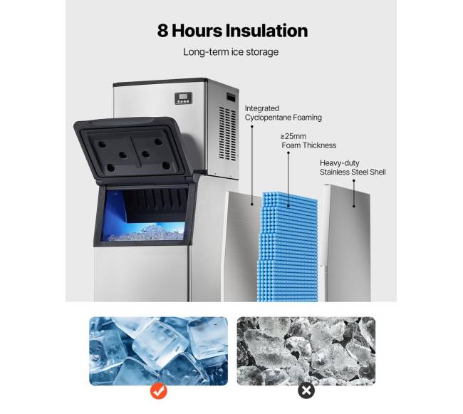 Komerciškas ledo gamintojas su talpykla3
