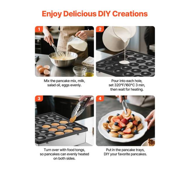 komercinis elektrinis mini blynų kepimo aparatas 25 vnt.5