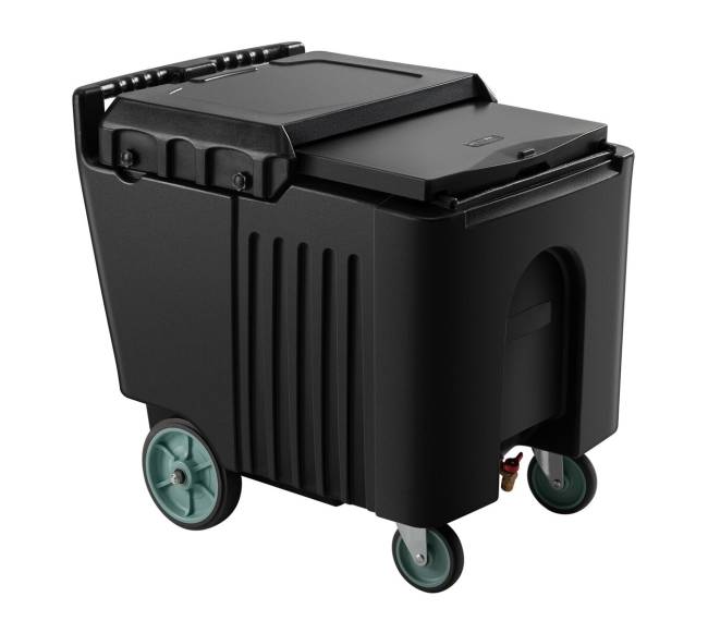 Komercinis ledo konteineris su 61.6 L talpa ir ratukais0