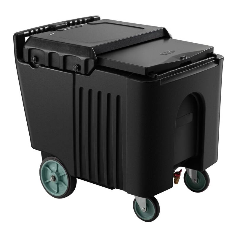 Komercinis ledo konteineris su 61.6 L talpa ir ratukais0