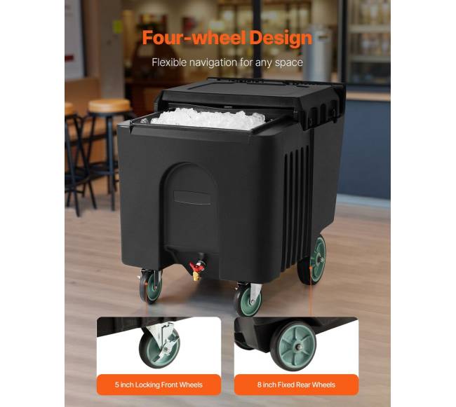 Komercinis ledo konteineris su 61.6 L talpa ir ratukais4