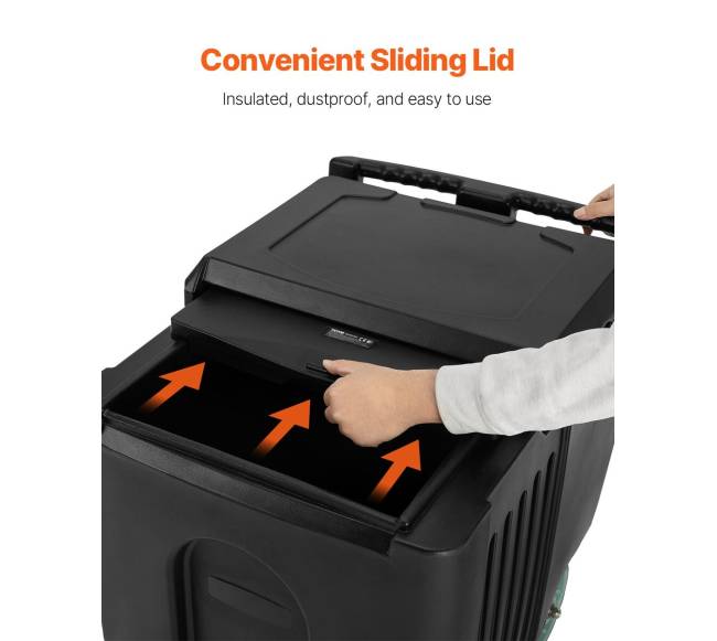 Komercinis ledo konteineris su 61.6 L talpa ir ratukais5