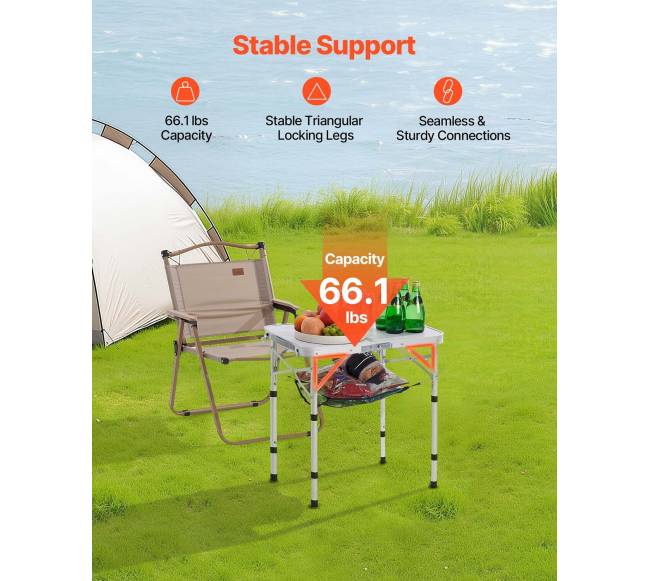 60 cm sulankstomas stalas piknikams ir stovyklavimui2