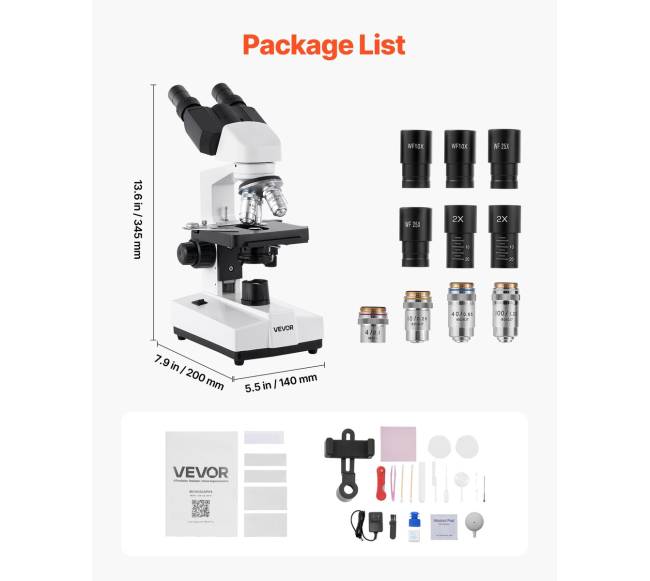 Dvejslųbė binokulinė mikroskopas 40-5000X6