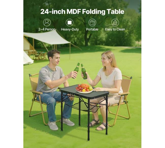 60 cm sulankstomas camping stalas aliuminis1