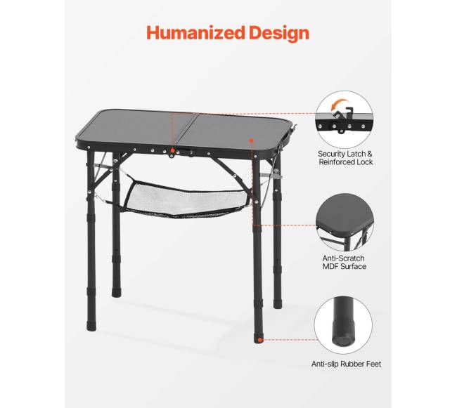 60 cm sulankstomas camping stalas aliuminis5