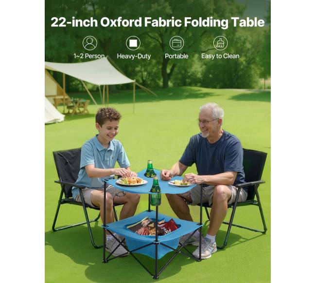 Sulankstomas nešiojamas lauko stalas su laikikliais1