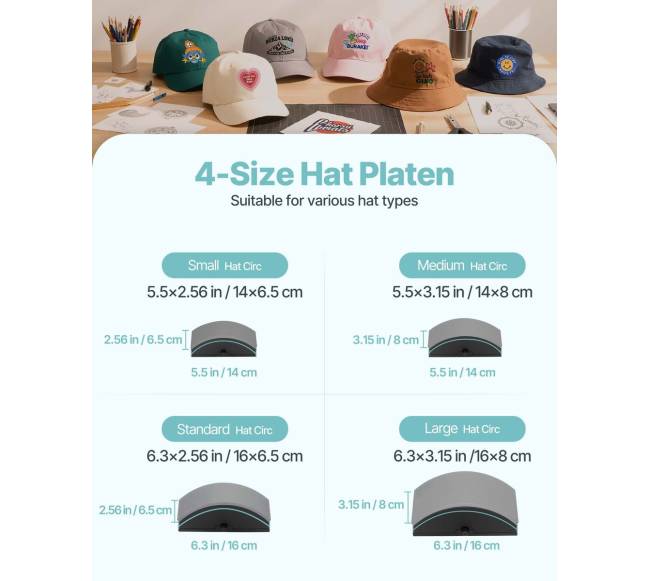 Kepurių šilumos presavimo įrenginys su 4 plokštelėmis2