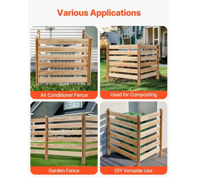 medinė privati tvora 3 skydai 91x91 cm3