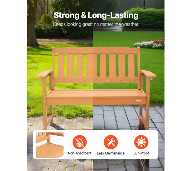 lauko suoliukas iš plastiko medžio imitacijos1