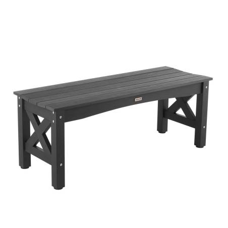 Lauko suoliukas 113 cm, plastikinis, 272 kg, juodas0