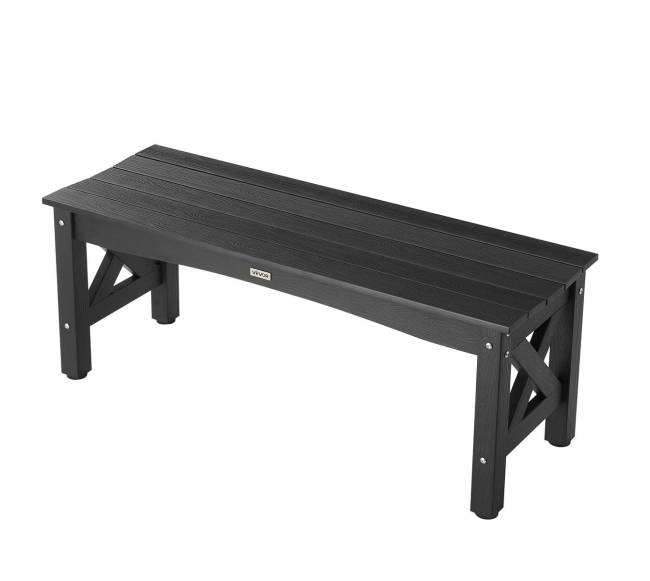 Lauko suoliukas 113 cm, plastikinis, 272 kg, juodas9