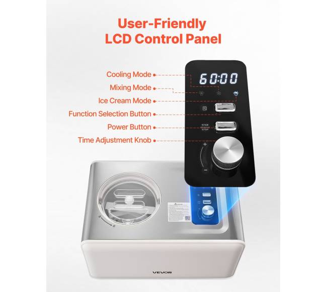 2 litrų automatinis ledų gamintojas su kompresoriumi3