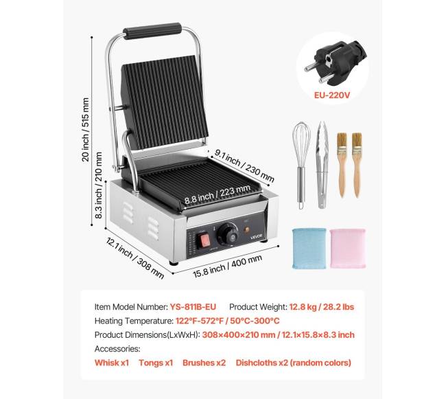 Panini grilio presas sumuštiniams 22x23 cm6