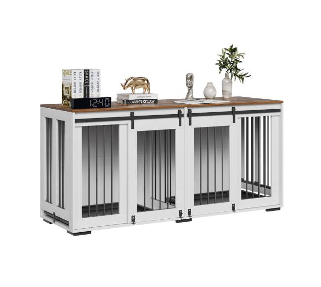 Medinė šuns dėžė su padėklu 182 cm8