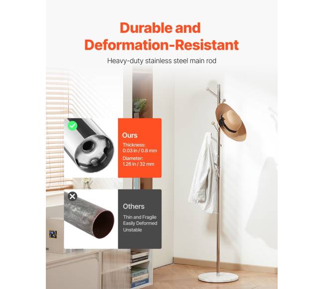 Pastatoma drabužių kabykla su marmuro pagrindu2