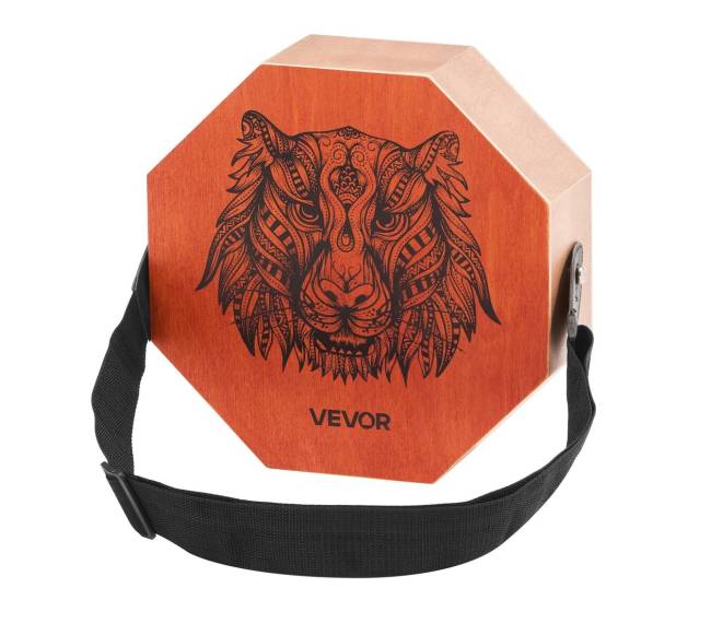 unikali cajon dėžė iš buko medienos su gitaros stygomis0