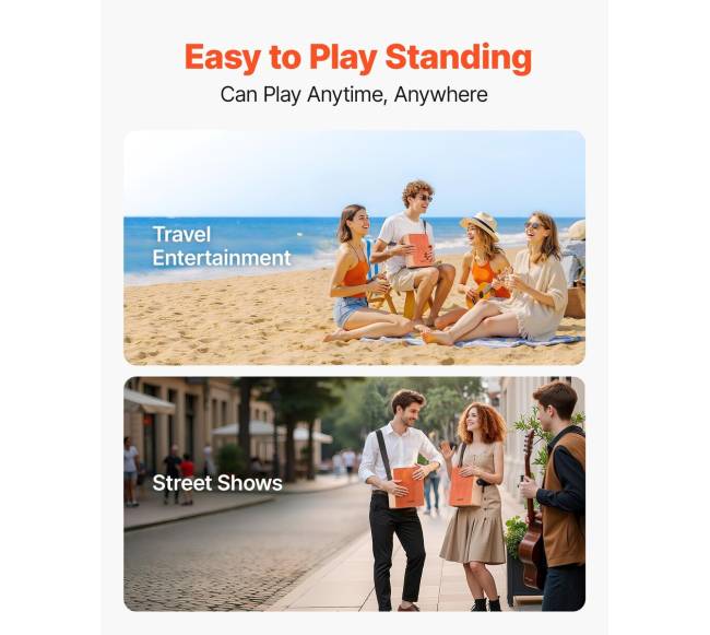 Medinė cajon būgnas su gitaros stygomis5