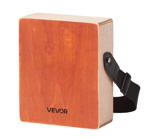 Medinė cajon būgnas su gitaros stygomis8