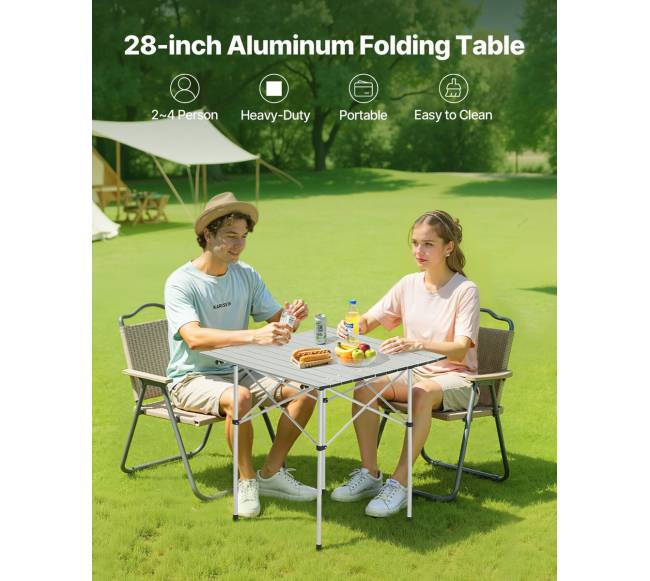 Sulankstomas lauko stalo aliuminis stalas1