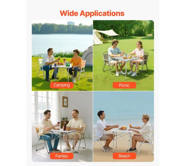 Sulankstomas lauko stalo aliuminis stalas6