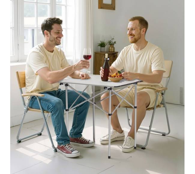 Sulankstomas lauko stalo aliuminis stalas7