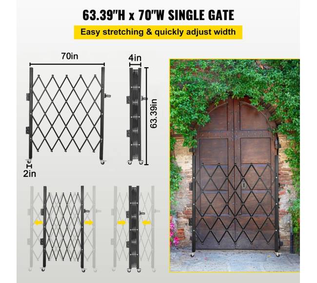 Vienguba sulankstoma apsaugos grotelė 1,5m x 1,68m2