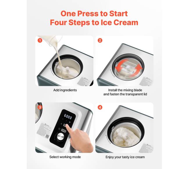 1.5 l automatinė ledų gaminimo mašina su kompresoriumi4