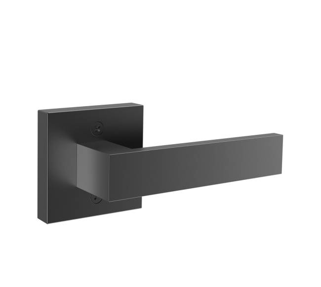 Juodas vienpusis durų rankenos svirtys0