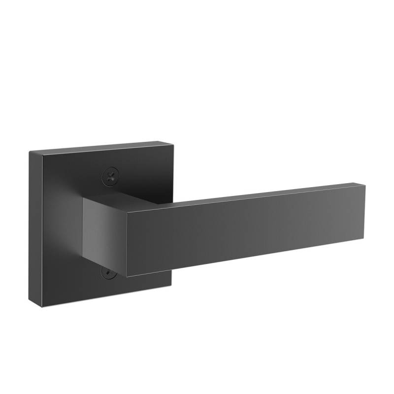 Juodas vienpusis durų rankenos svirtys0