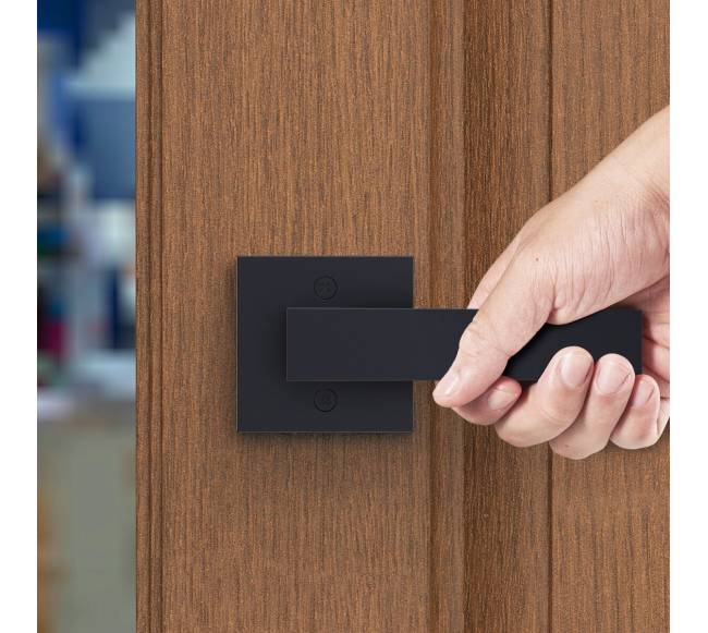 Juodas vienpusis durų rankenos svirtys7