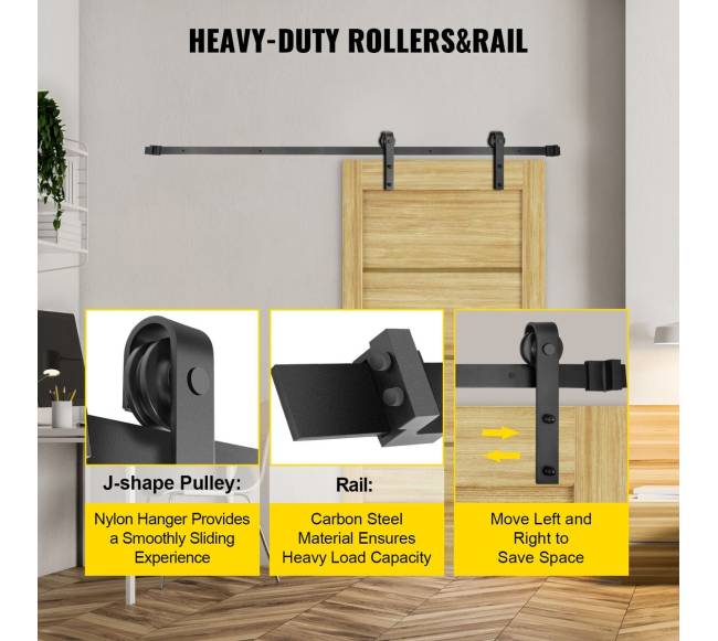 Stumdomų durų furnitūros komplektas3