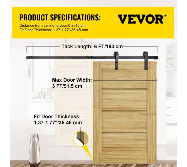 Stumdomų durų furnitūros komplektas6