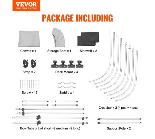 4 lankų bimini viršus laivui, šviesiai pilkas6