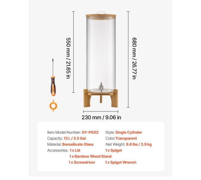 Gėrimų dozatorius su stovu, 13 L6