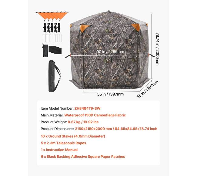 6-7 asmenų medžioklinė pastogė su krepšiu6