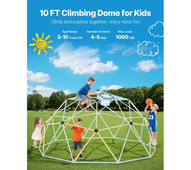 Vaikų laipiojimo kupolas 10 FT 453 kg1