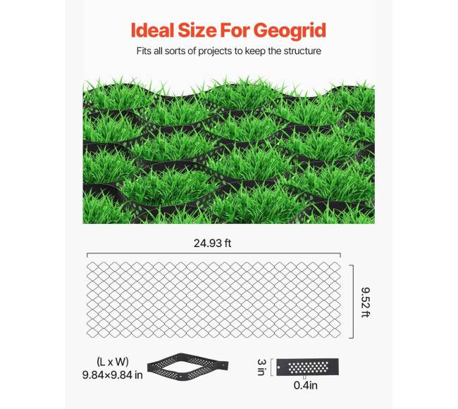 Geocelių grotelės gruntui 3 colių  75 mm2