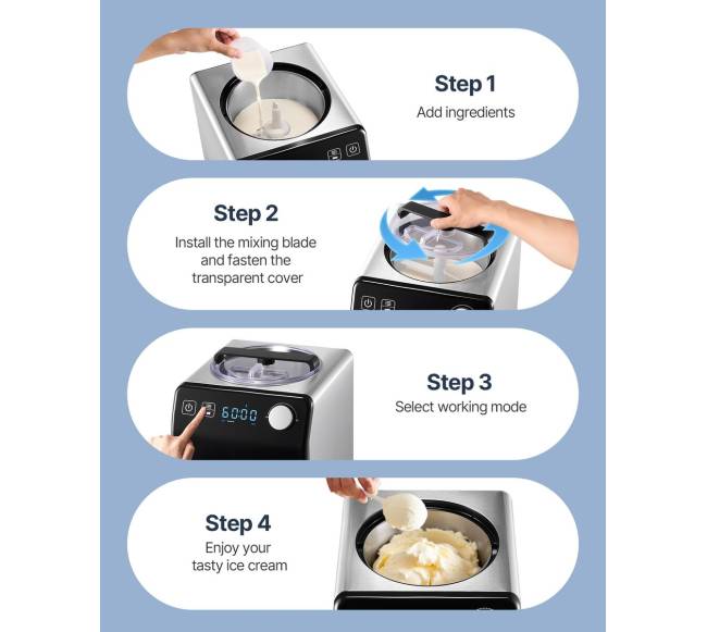 1,9 L automatinė ledų gaminimo mašina5