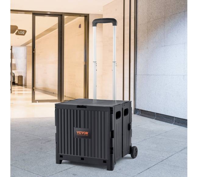 Sulankstomas pirkinių vežimėlis su teleskopine rankena7