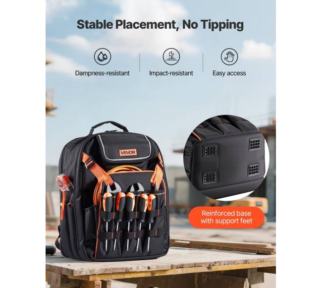 Darbo kuprinė su 45 kišenėmis elektrikams4