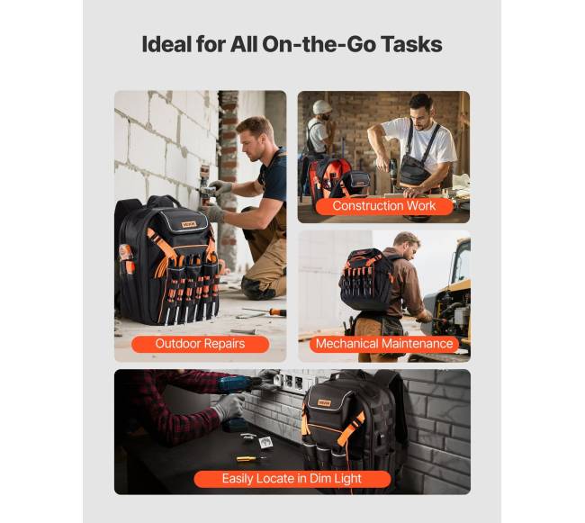 Darbo kuprinė su 45 kišenėmis elektrikams5