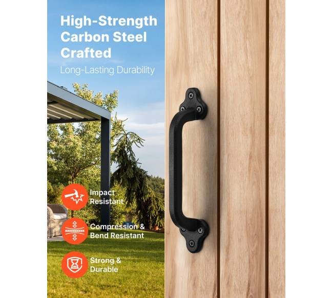 Tvarto durų rankena sodui 23 cm1