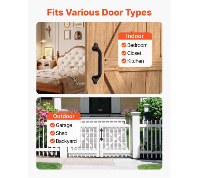 Tvarto durų rankena sodui 23 cm5