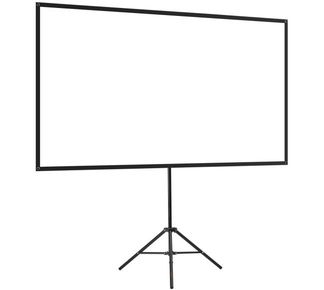 Trikojis projektoriaus ekranas su stovu 80 colių9