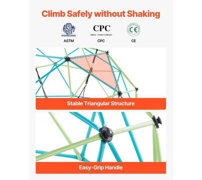 10 pėdų geometrinė laipiojimo kupolas su sūpynėmis3