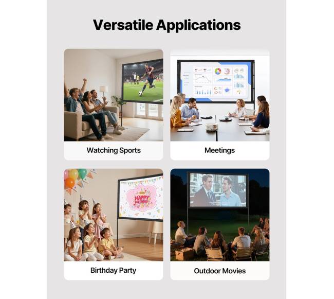 projektoriaus ekranas su 2 stovais 80 colių4