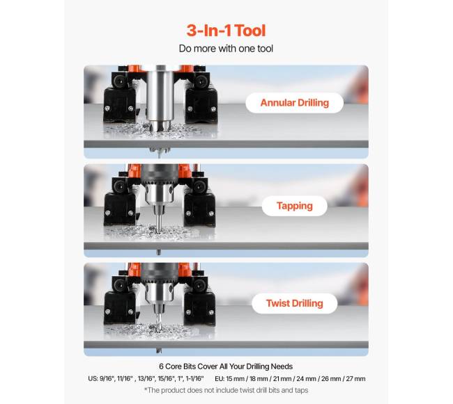 Magnetinė grąžtų spaustuvas su 6 šerdimi1